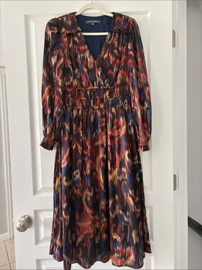 julia jordan long sleeve organza shirt dress Julia Jordan Women's Floral-Print Maxi Shirtdress - Blue Multi